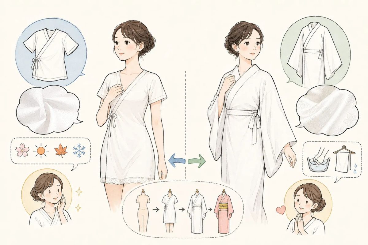 肌襦袢と長襦袢の違いを解説|着物初心者ガイド 4 肌襦袢と長襦袢の違い