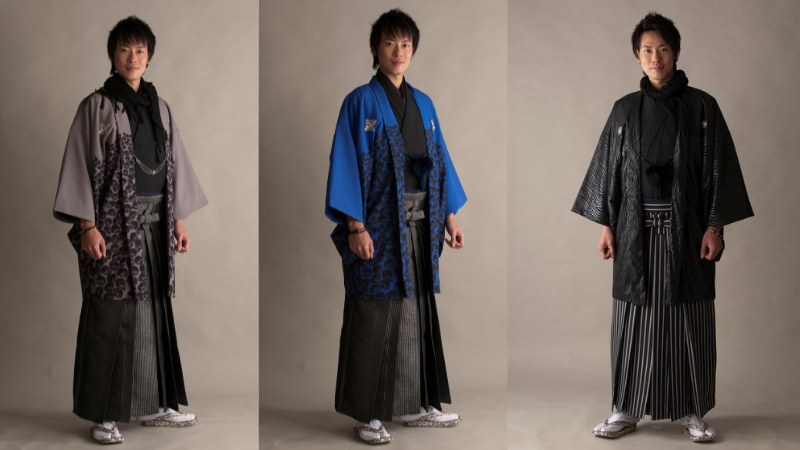 成人式男性の羽織・紋付き袴レンタル