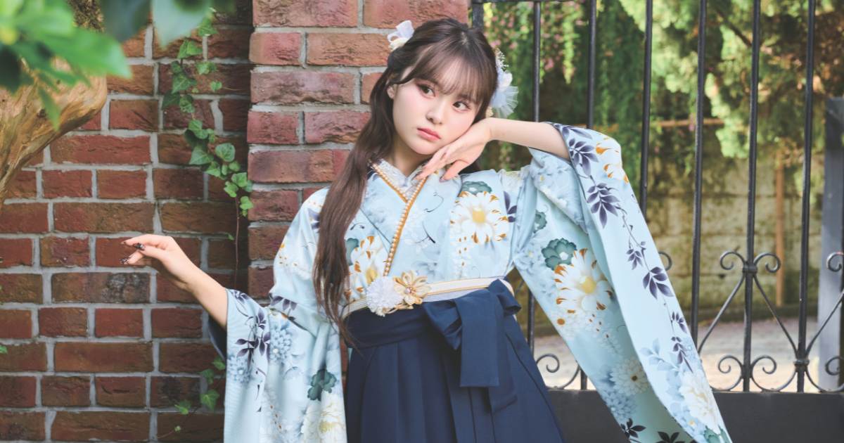 ブルーの袴レンタル