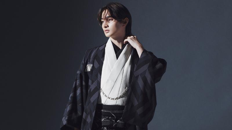 成人式の男性の紋付き袴