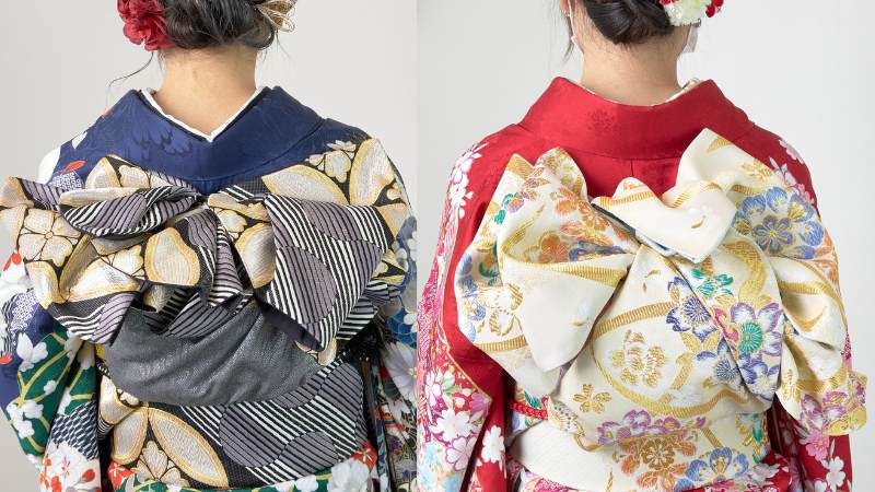 成人式の帯結び