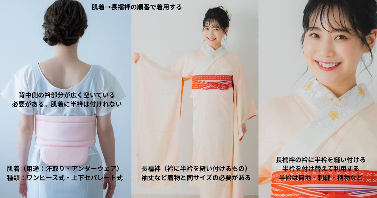 着物の半衿,振袖の半衿