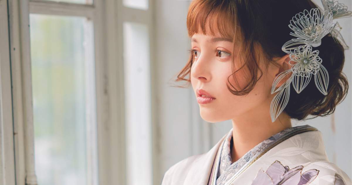 振袖に合うショートヘアアレンジ