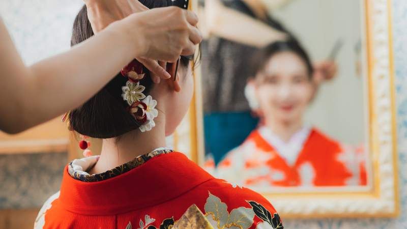 振袖に合うショートヘアアレンジ