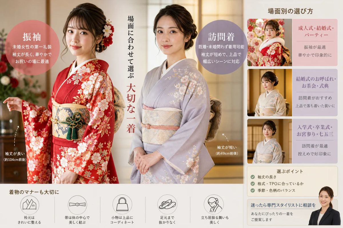 振袖と訪問着の違いとは？