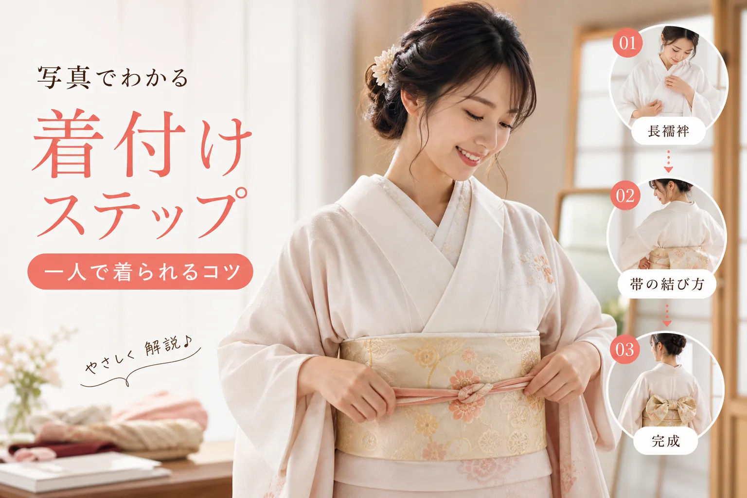 着付け手順をやさしく解説