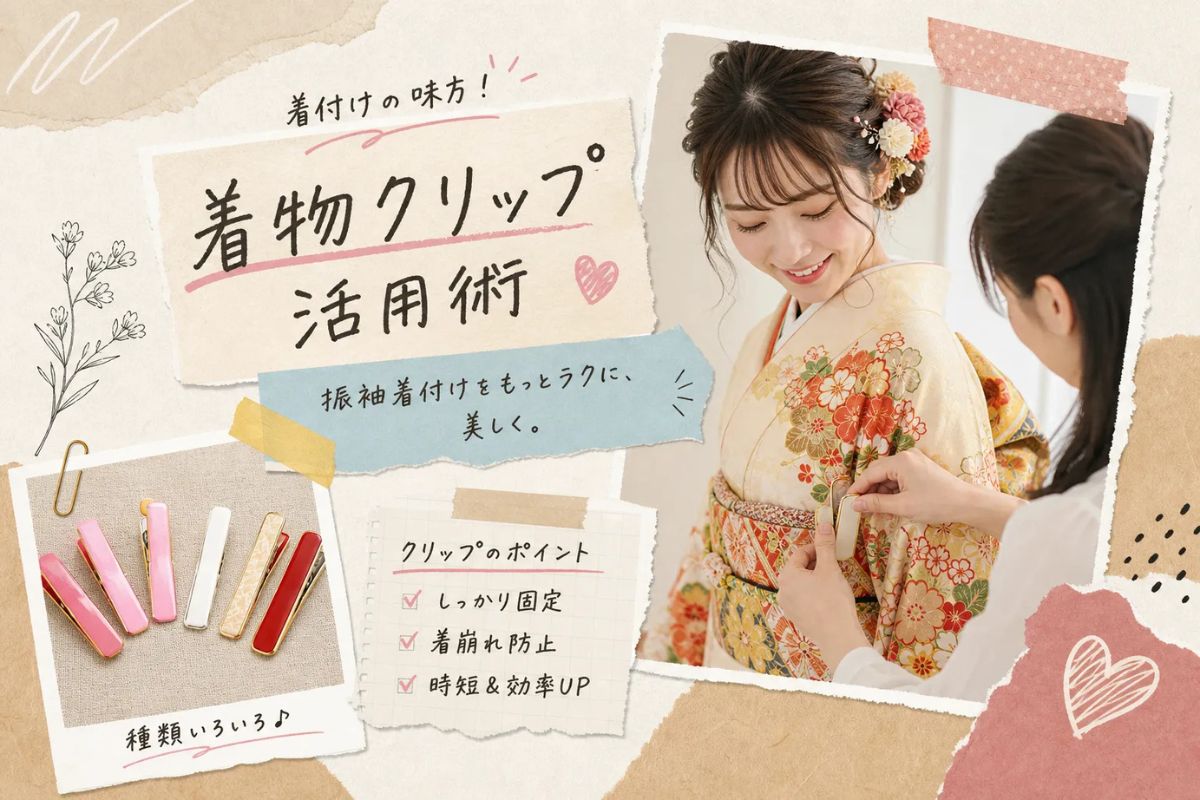 振袖着付けに役立つ着物クリップの種類と活用述