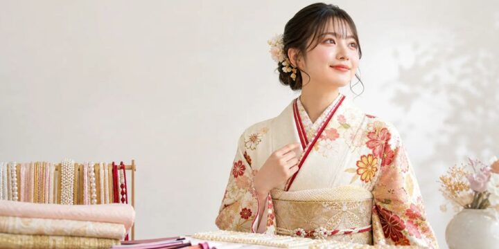 パール重ね衿の合わせ方