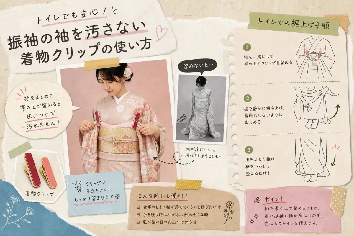 振袖着付けに役立つ着物クリップの種類と活用述