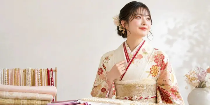 パール重ね衿の合わせ方