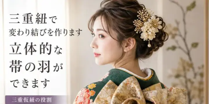 振袖の帯結びに欠かせない三重仮紐